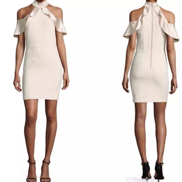 Alice + Olivia Women’s Ebony champagne could shoulder mini dress in size US 2 - Picture 1 of 9